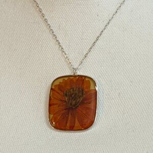 Shari Dixon Birth Month Flower Necklace, November Chrysanthemum